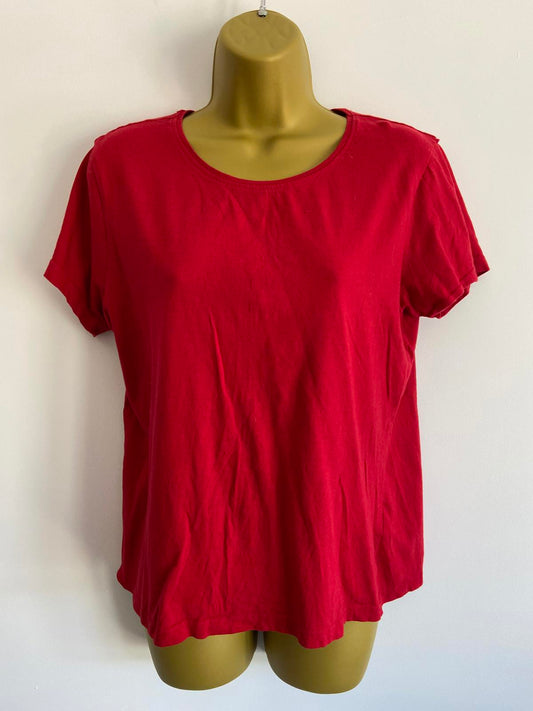 Primark UK 12-14 Red Cotton T-Shirt
