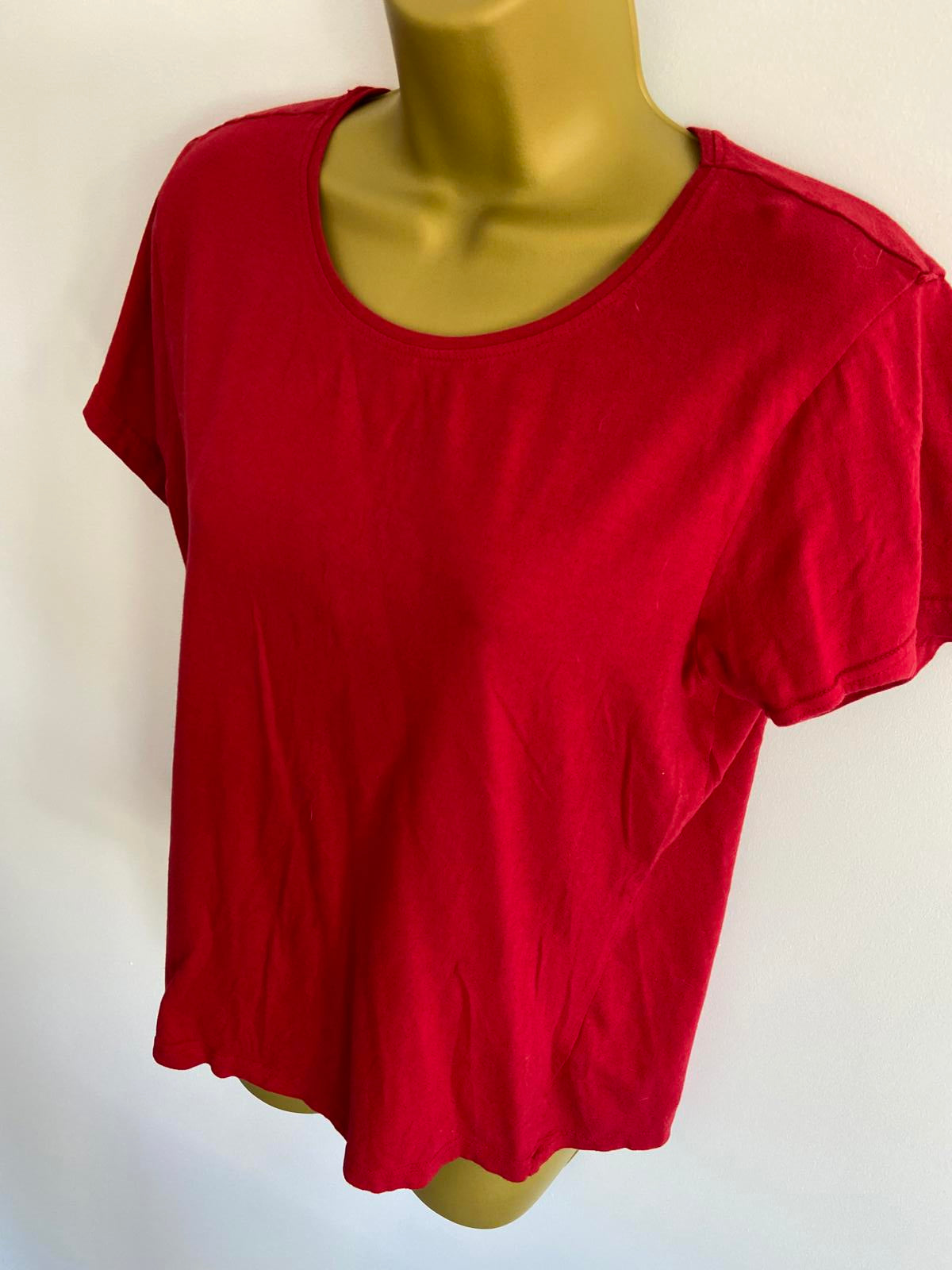 Primark UK 12-14 Red Cotton T-Shirt