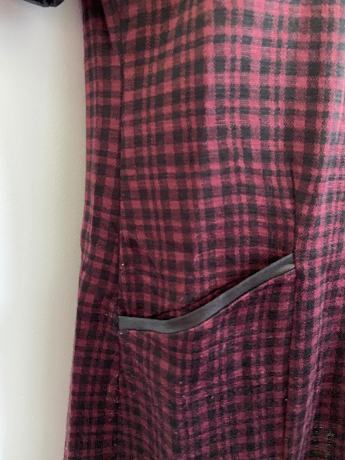 Dorothy Perkins Size 12 Red & Black Check Tunic Dress With Pockets