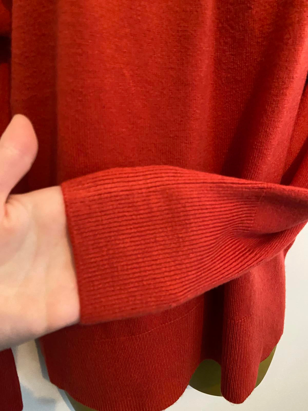 Papaya Ladies Red Knit Jumper - Gathered Scoop Neck, Size 16