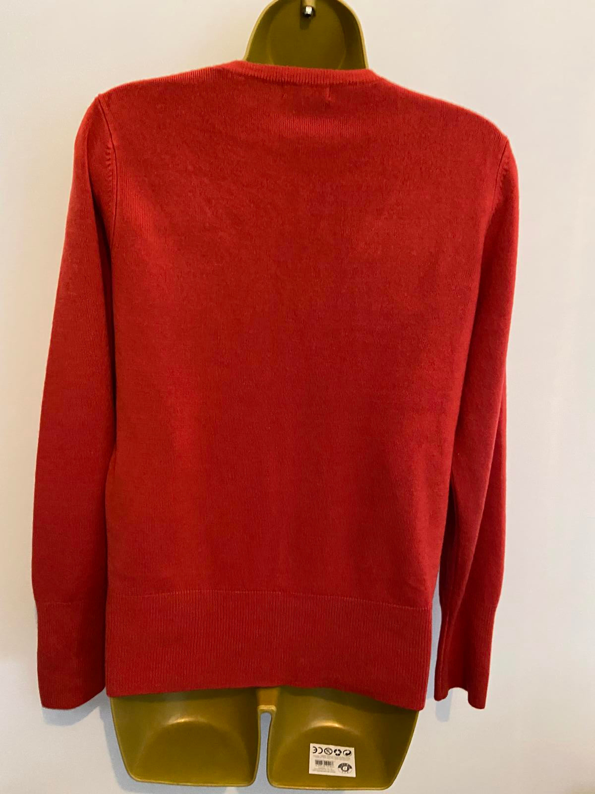 Papaya Ladies Red Knit Jumper - Gathered Scoop Neck, Size 16