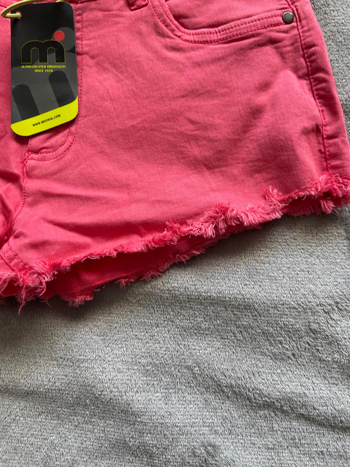 Mistral Size 44 size 16 UK Ladies Pink Denim Hot Pants Shorts New