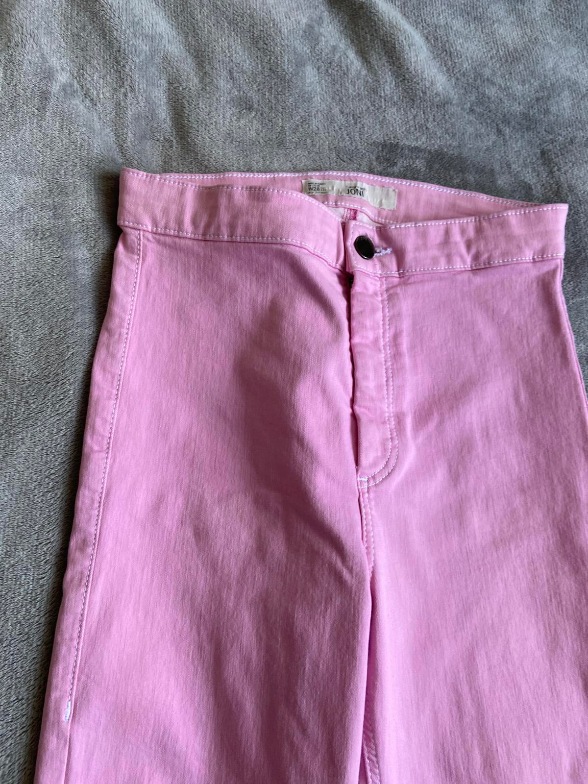 Topshop Size W28 L32 Pink Cotton Blend Skinny Jeggings Trousers