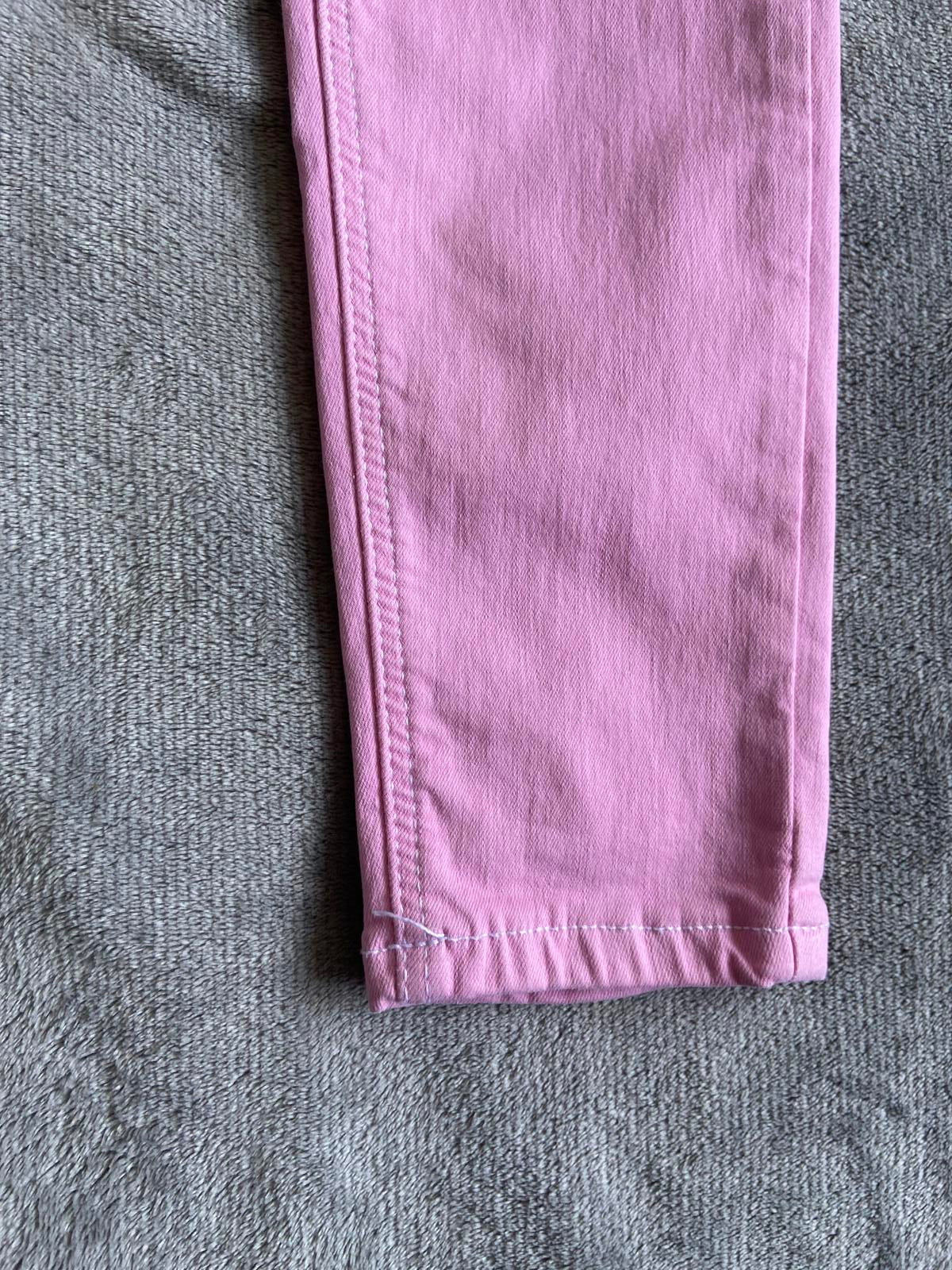 Topshop Size W28 L32 Pink Cotton Blend Skinny Jeggings Trousers