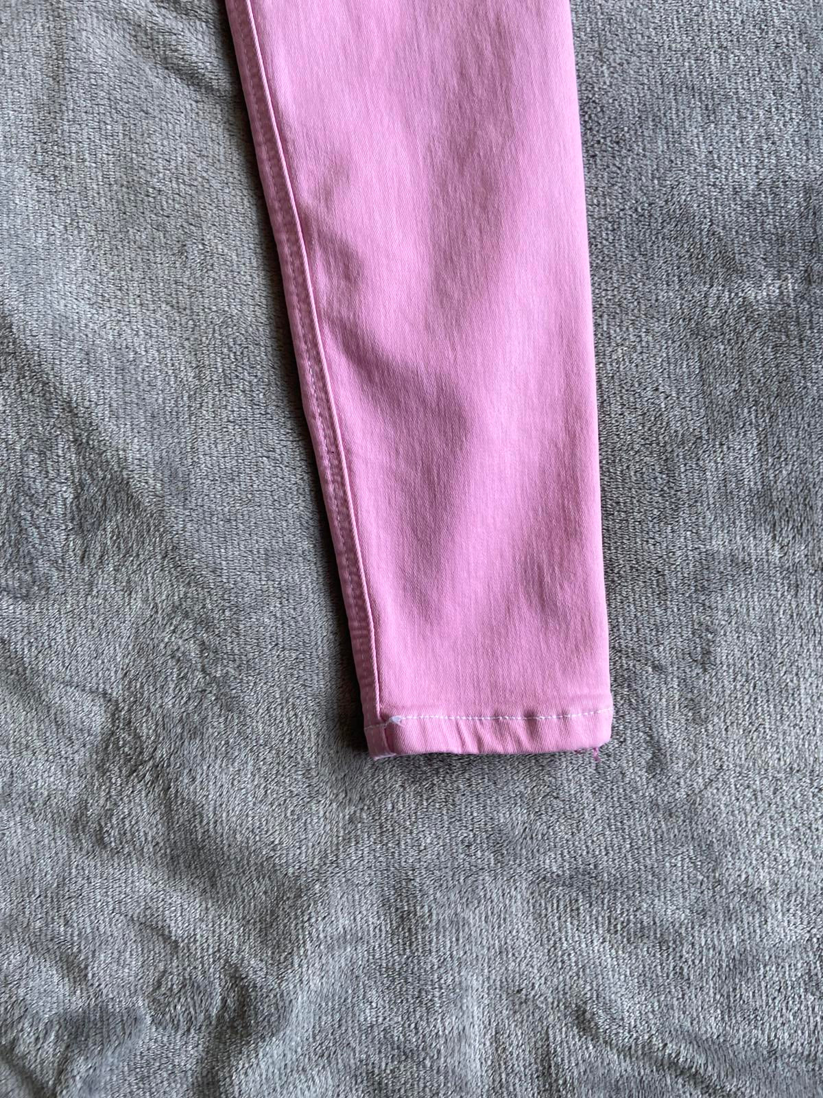 Topshop Size W28 L32 Pink Cotton Blend Skinny Jeggings Trousers