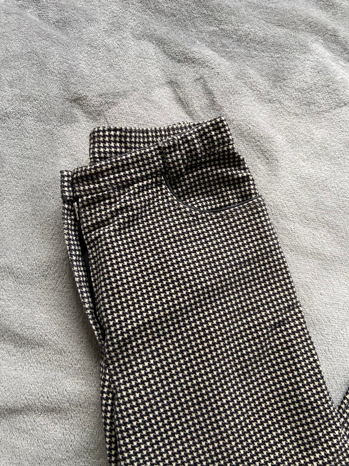 Michele Size 12 Brown & Black Houndstooth Pattern Smart Trousers