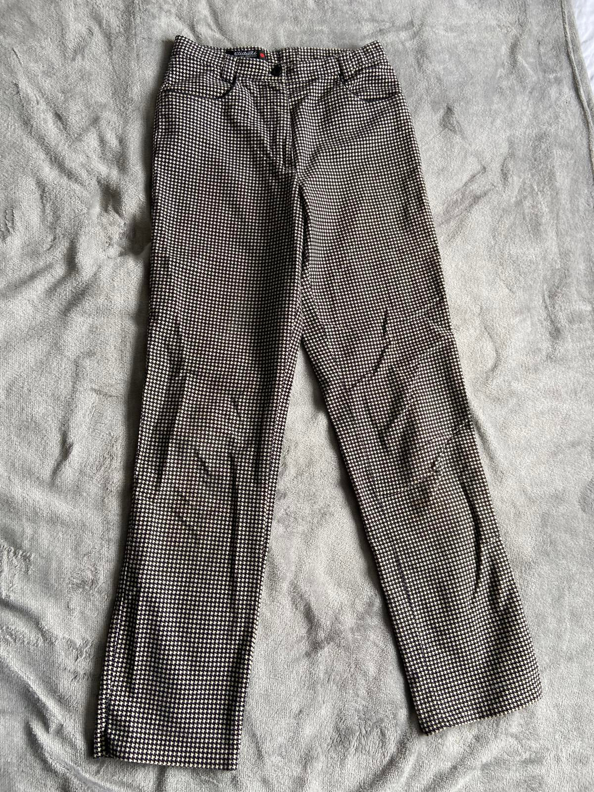 Michele Size 12 Brown & Black Houndstooth Pattern Smart Trousers