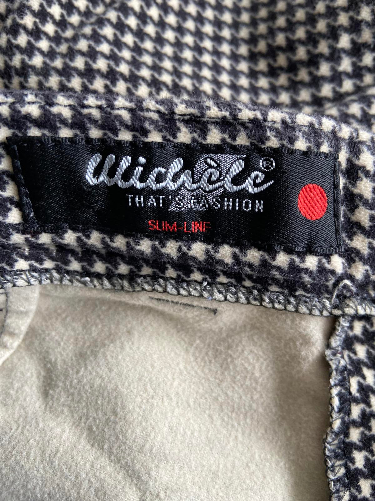 Michele Size 12 Brown & Black Houndstooth Pattern Smart Trousers