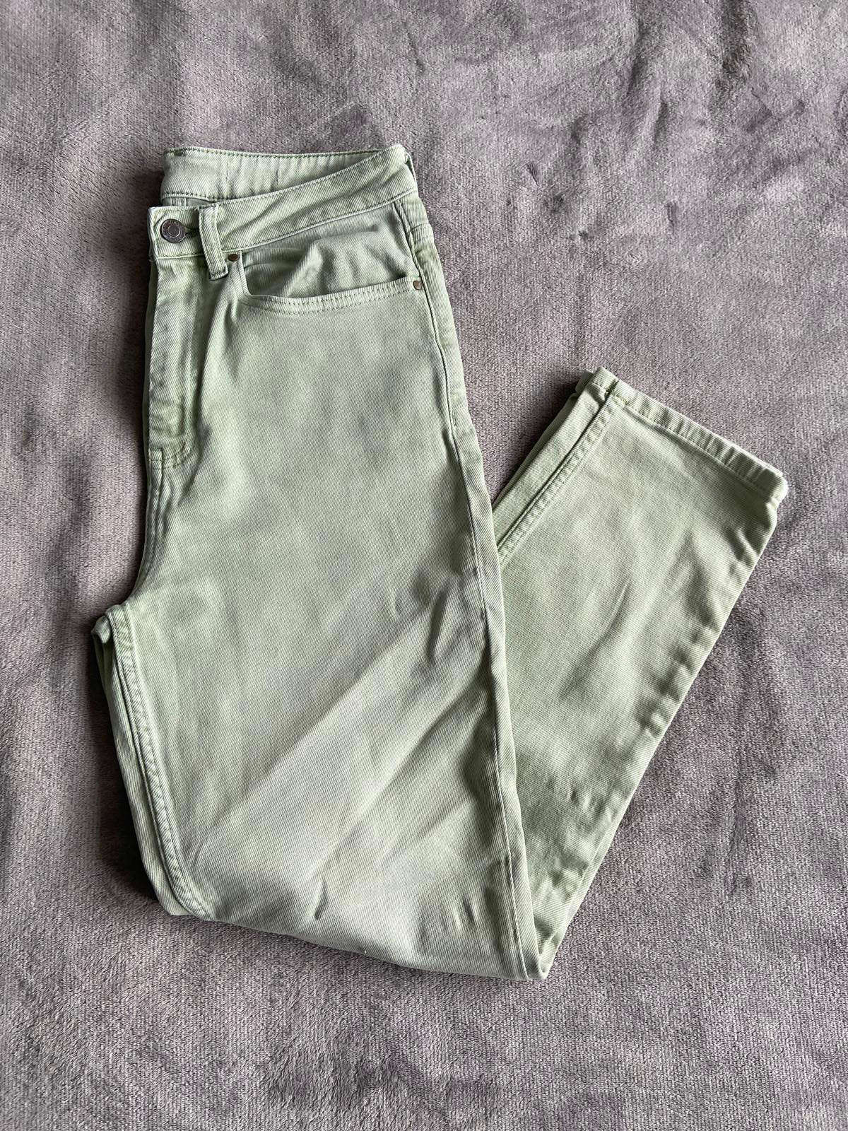Anyday John Lewis Size 10 Mint Green Cotton Rich Straight Leg Jeans