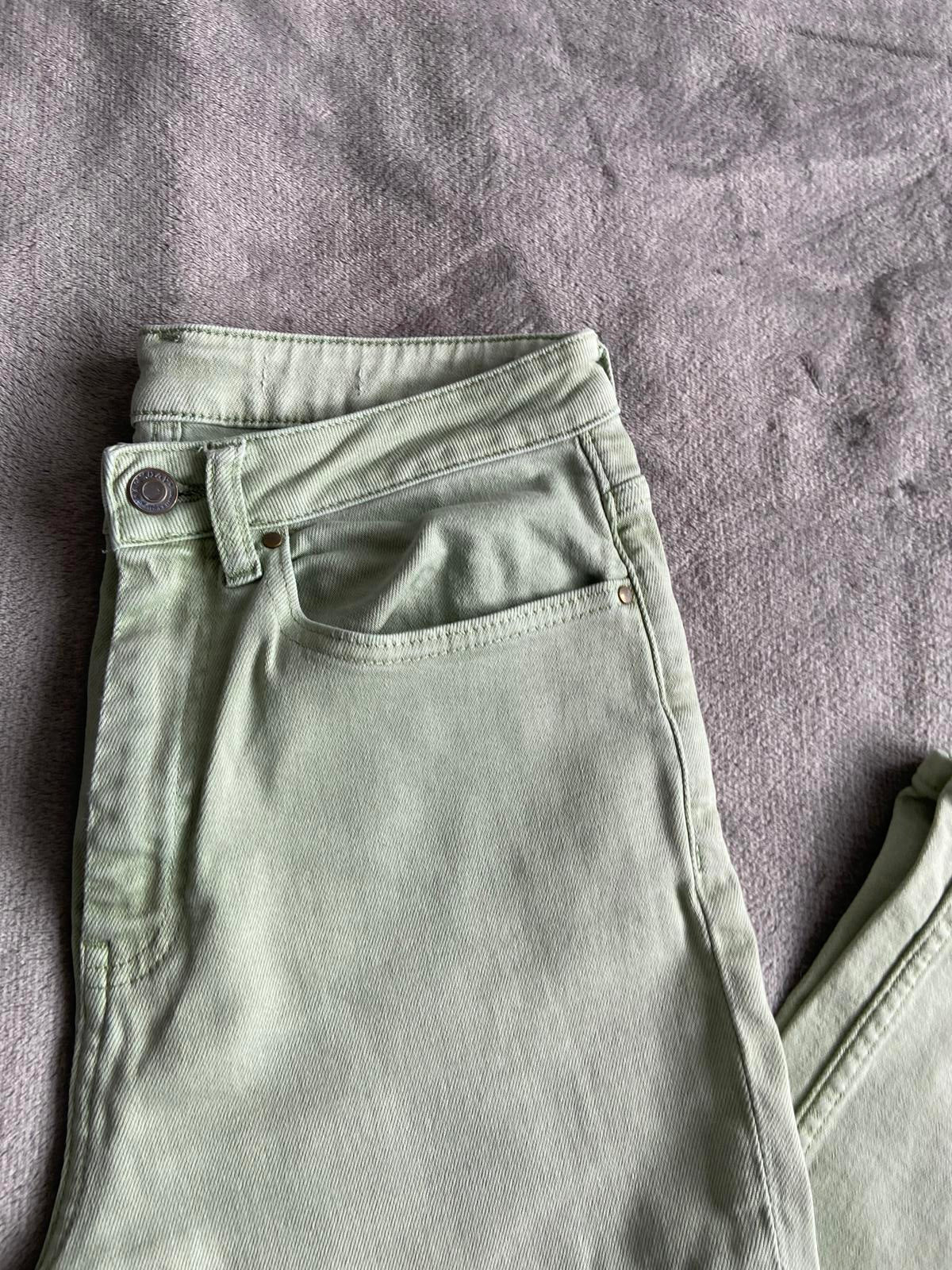 Anyday John Lewis Size 10 Mint Green Cotton Rich Straight Leg Jeans
