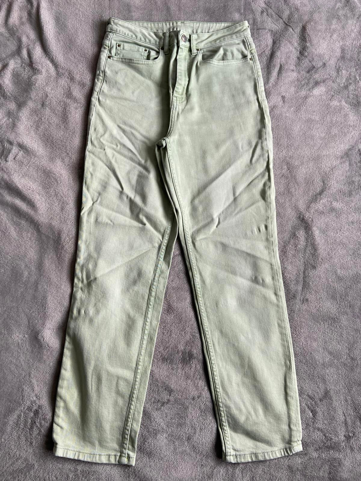 Anyday John Lewis Size 10 Mint Green Cotton Rich Straight Leg Jeans