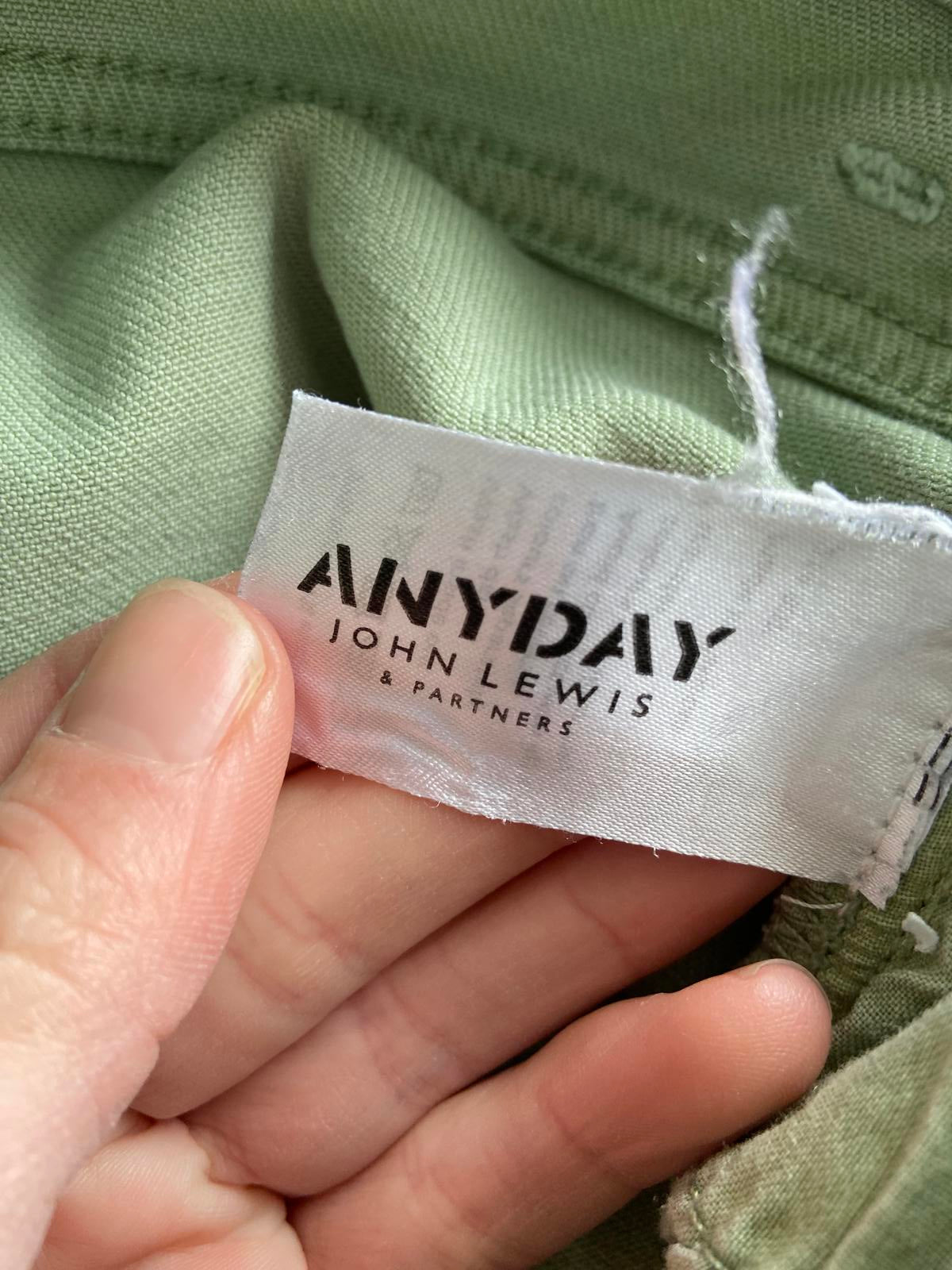 Anyday John Lewis Size 10 Mint Green Cotton Rich Straight Leg Jeans