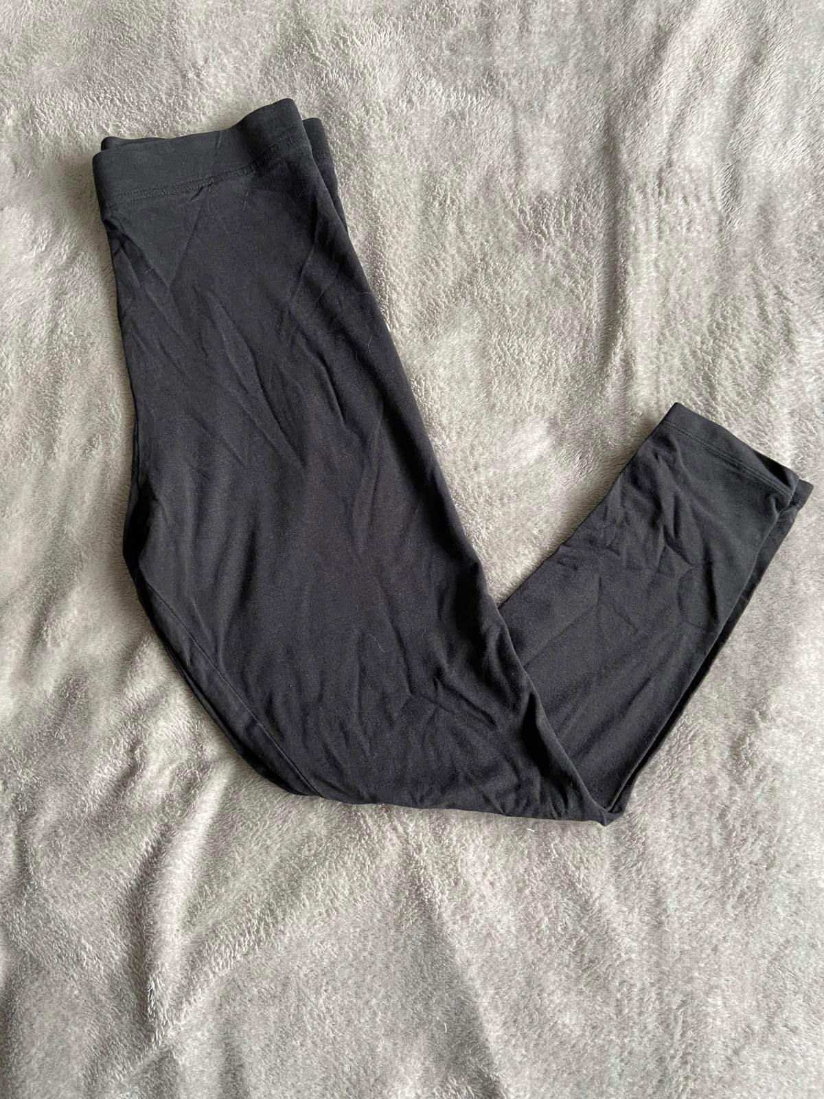 TU Size 12 Short Black Cotton Blend Elasticated Waist Leggings