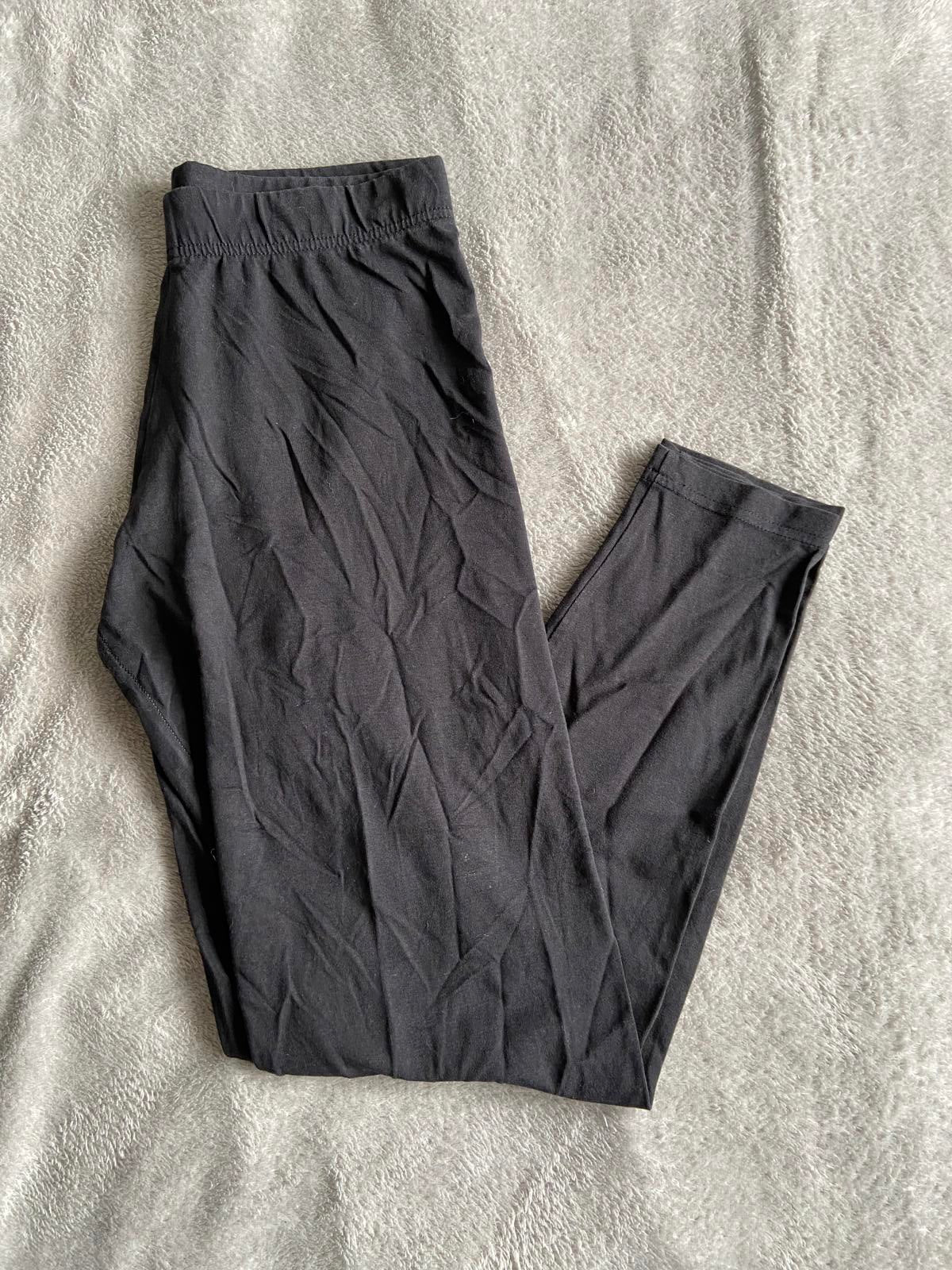 TU Size 14 Black Cotton Blend Elasticated Waist Leggings