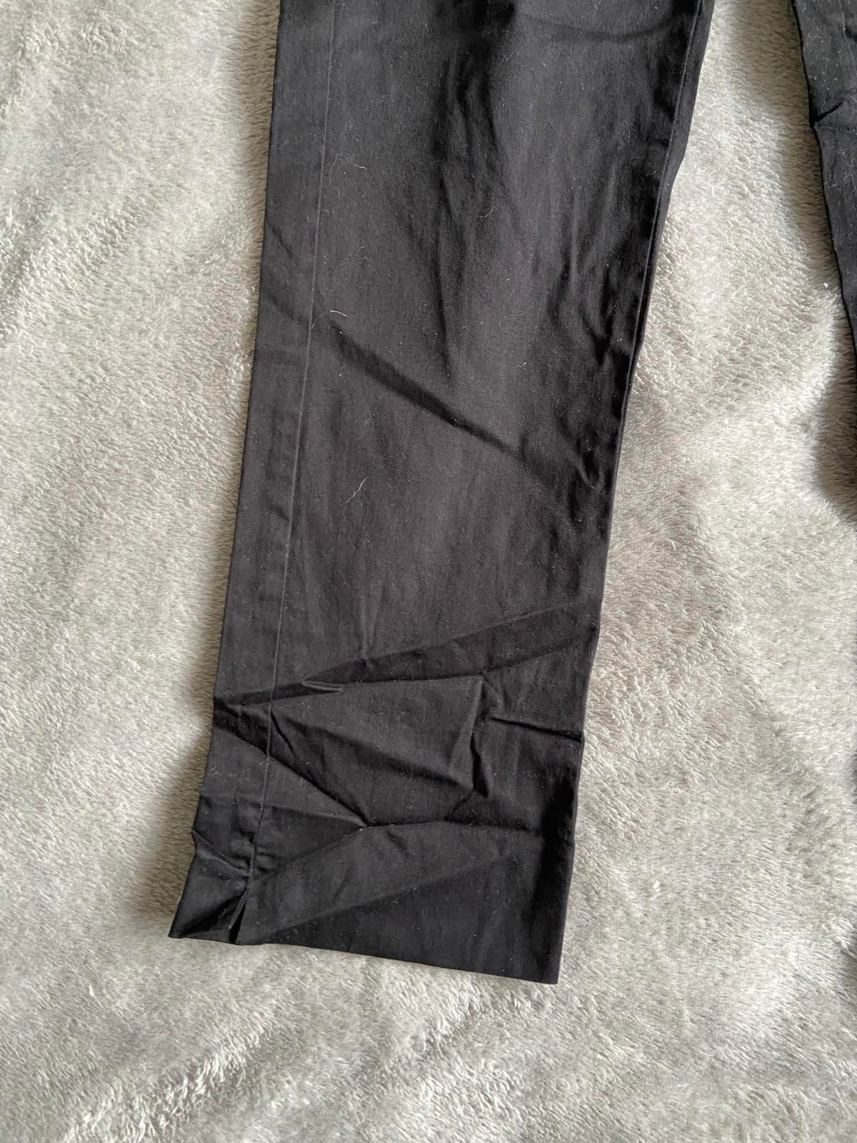 Warehouse Size 8 Black Lightweight Cotton Rich Slim Fit Trousers