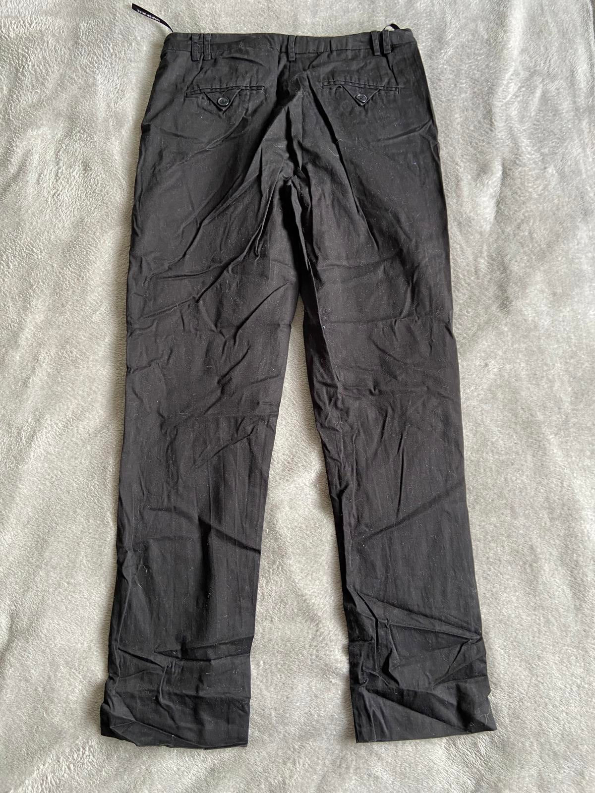 Warehouse Size 8 Black Lightweight Cotton Rich Slim Fit Trousers