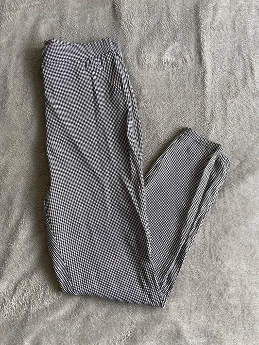George Size 12 Black & White Houndstooth Stretch Tailored Trousers