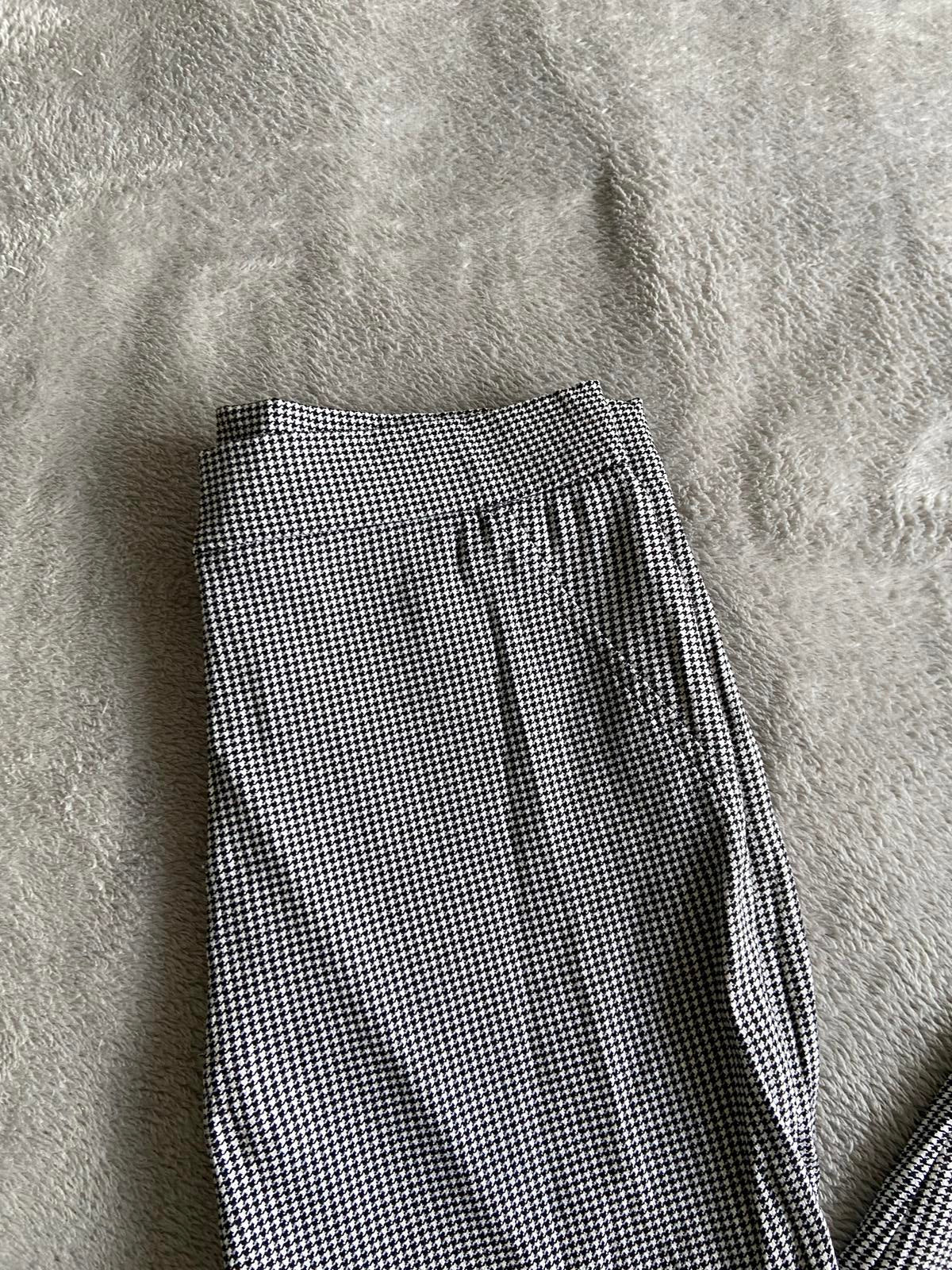 George Size 12 Black & White Houndstooth Stretch Tailored Trousers