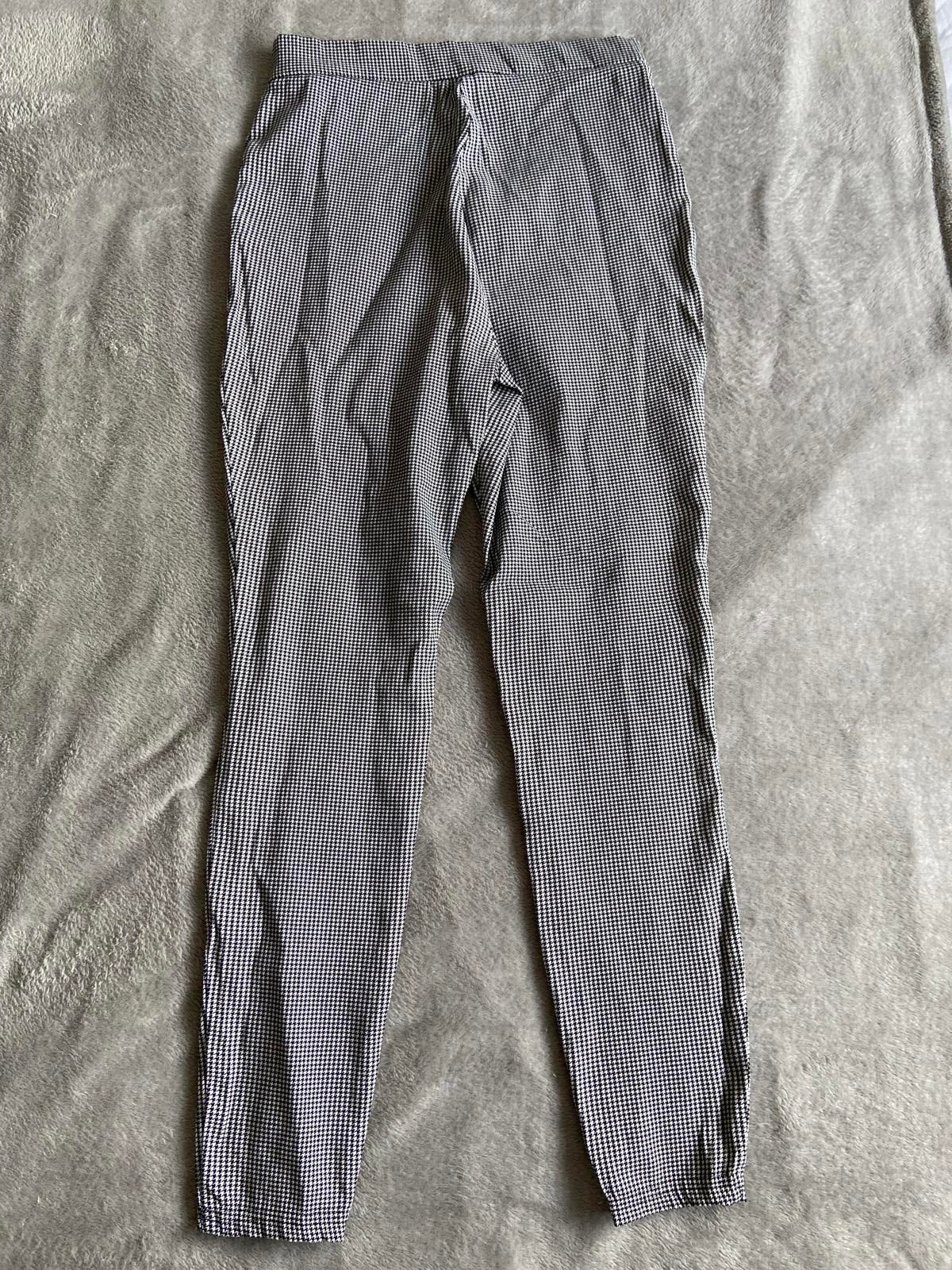 George Size 12 Black & White Houndstooth Stretch Tailored Trousers