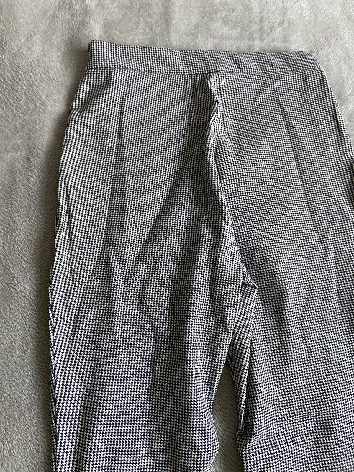 George Size 12 Black & White Houndstooth Stretch Tailored Trousers