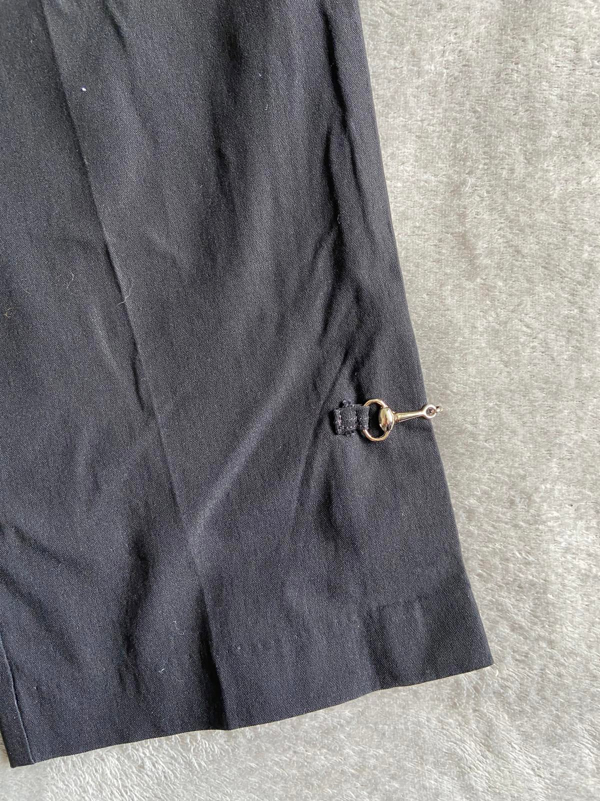 Costa Size 14 Black Made in Australia Cropped Trousers with Gold Detail