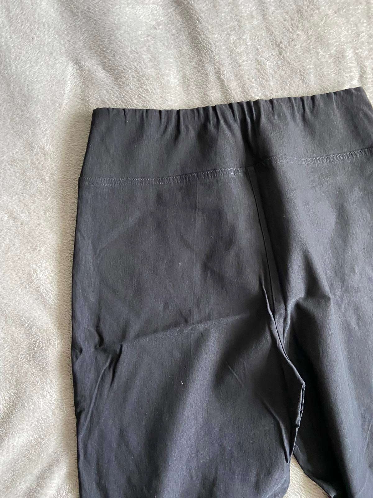 Costa Size 14 Black Made in Australia Cropped Trousers with Gold Detail