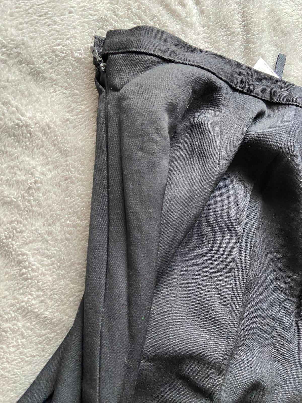 M&S St Michael Size 16 Black 100% Wool Fully Lined Knee Length Skirt