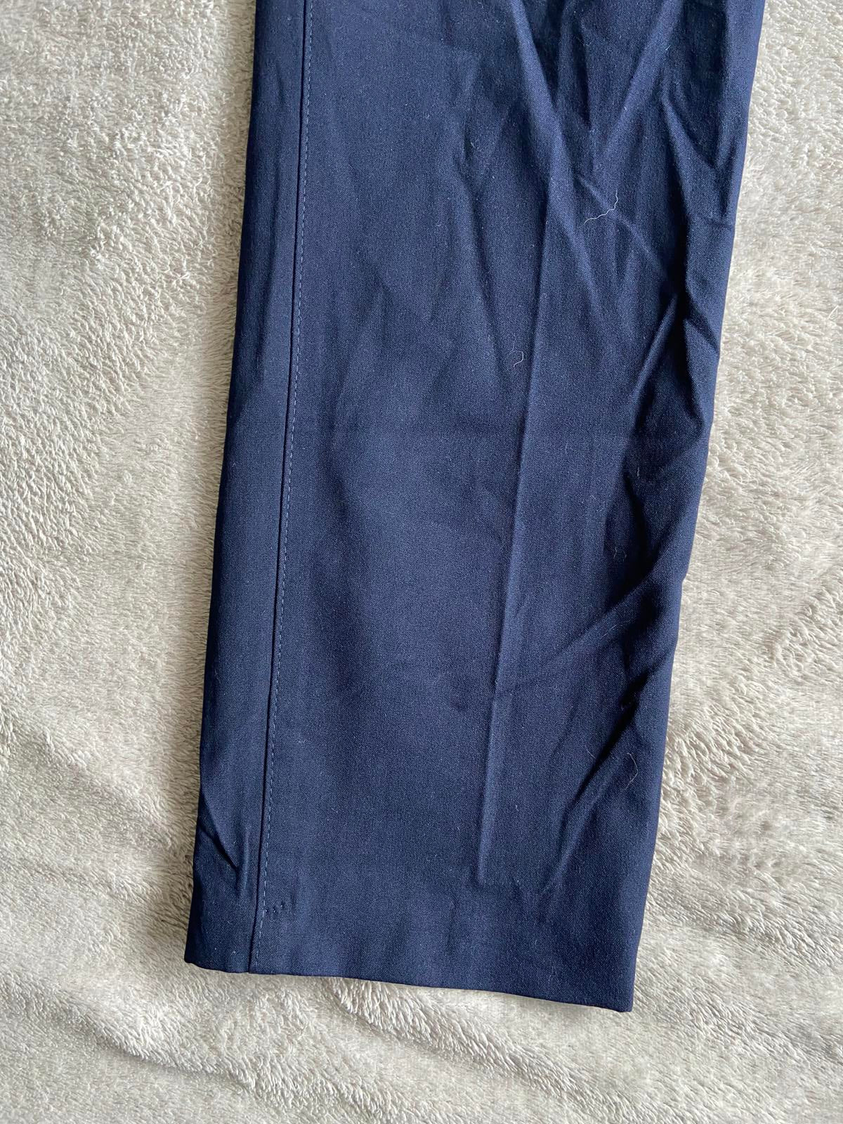 M&S Size 10 Regular Navy Blue Trousers Elasticated Waist 24" Leg