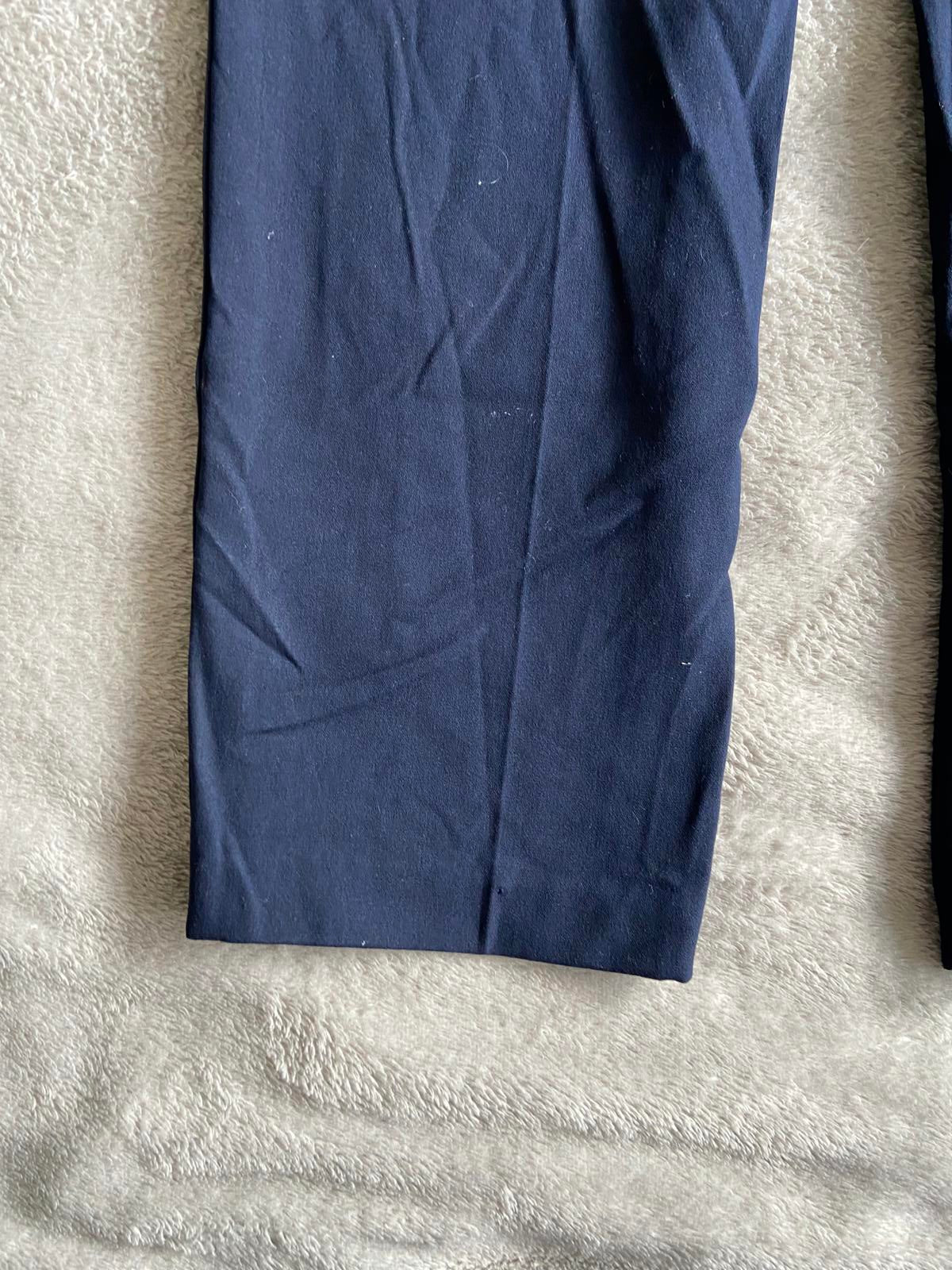 M&S Size 10 Regular Navy Blue Trousers Elasticated Waist 24" Leg
