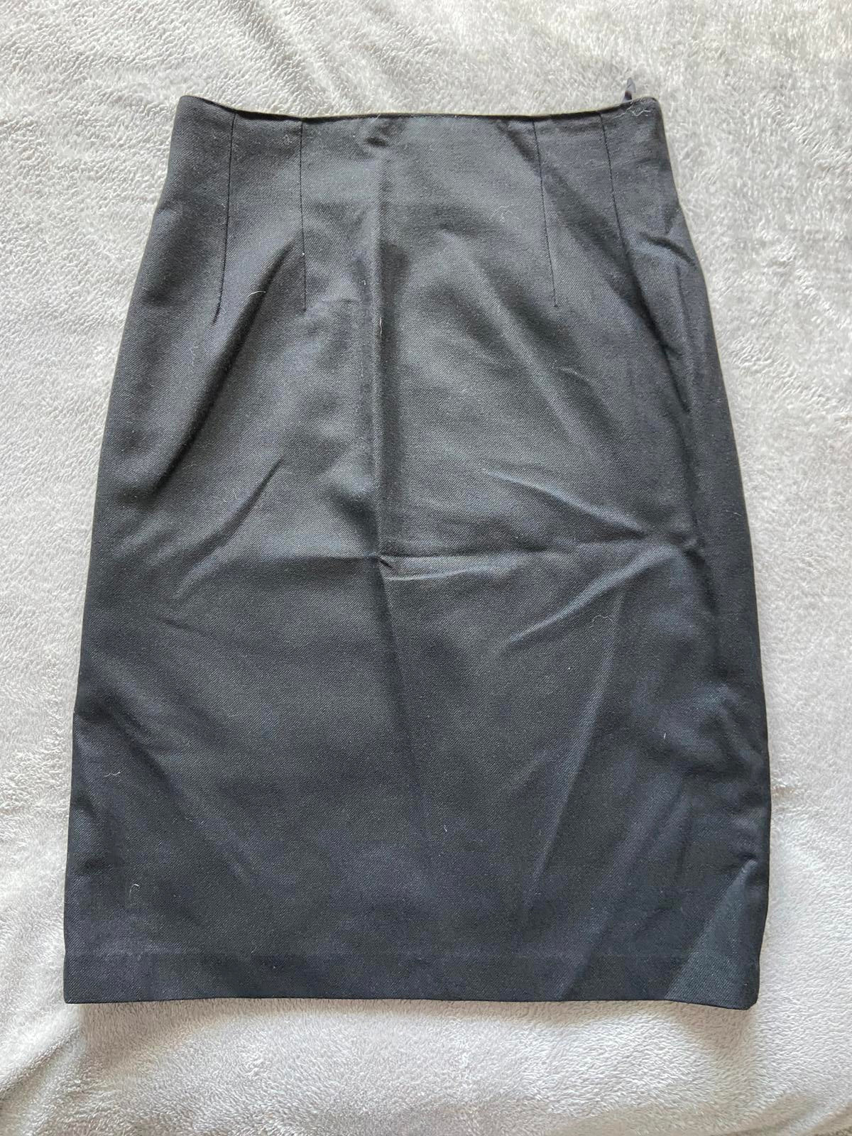 Debenhams Size 14 Black Straight Pencil Skirt with Back Split & Lining