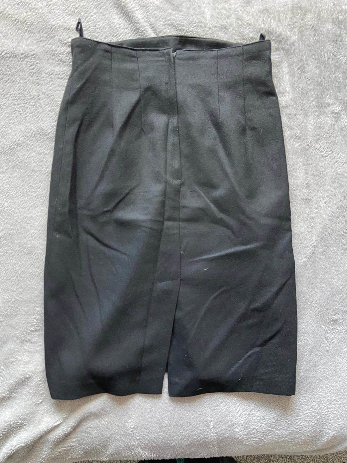 Debenhams Size 14 Black Straight Pencil Skirt with Back Split & Lining