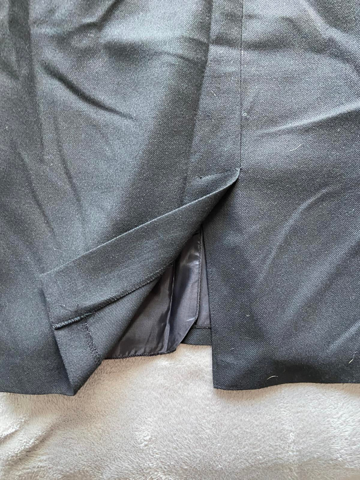 Debenhams Size 14 Black Straight Pencil Skirt with Back Split & Lining
