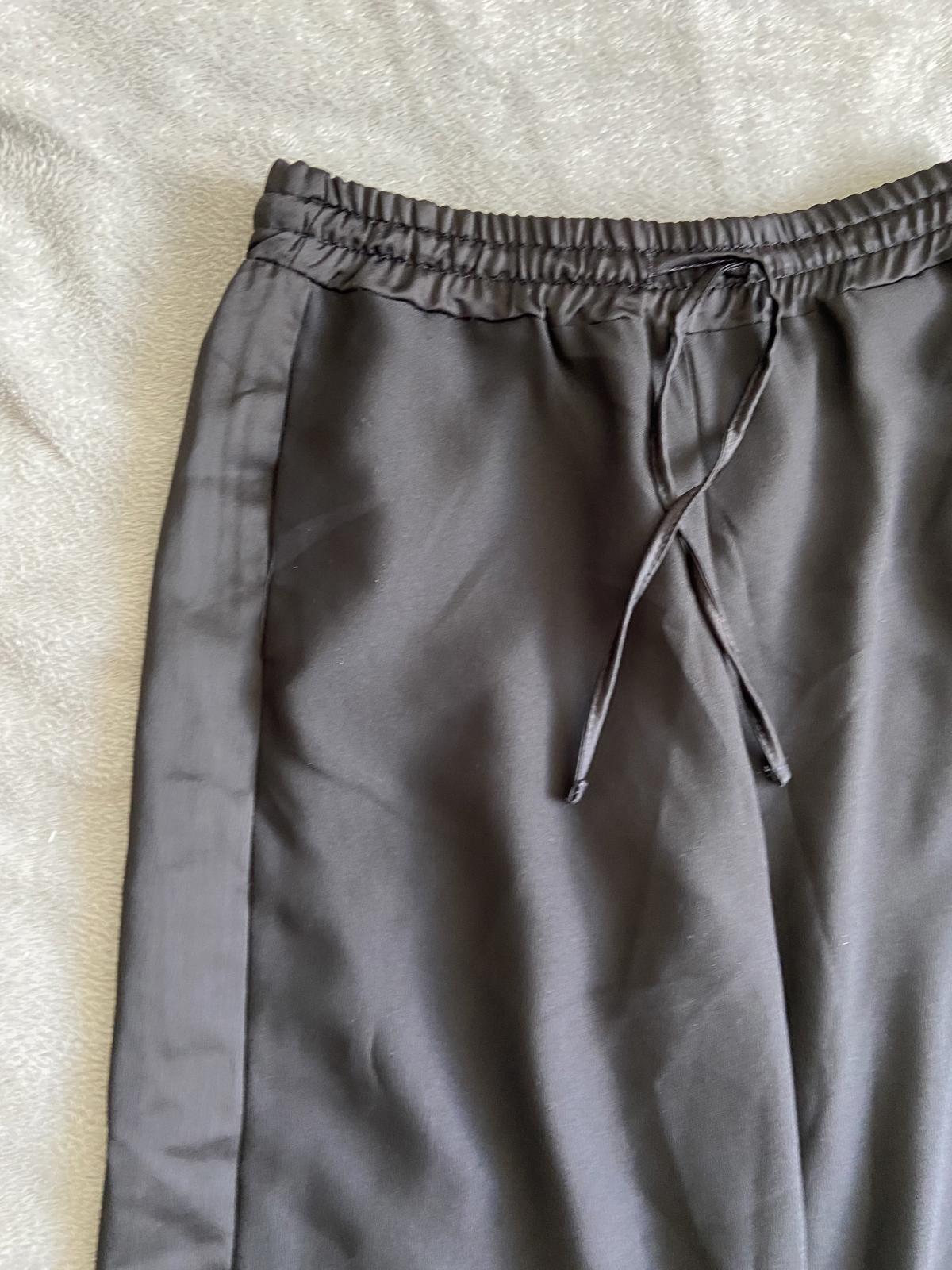 POIS Size S Black Elasticated Waist Trousers Side Split & Contrast Panel
