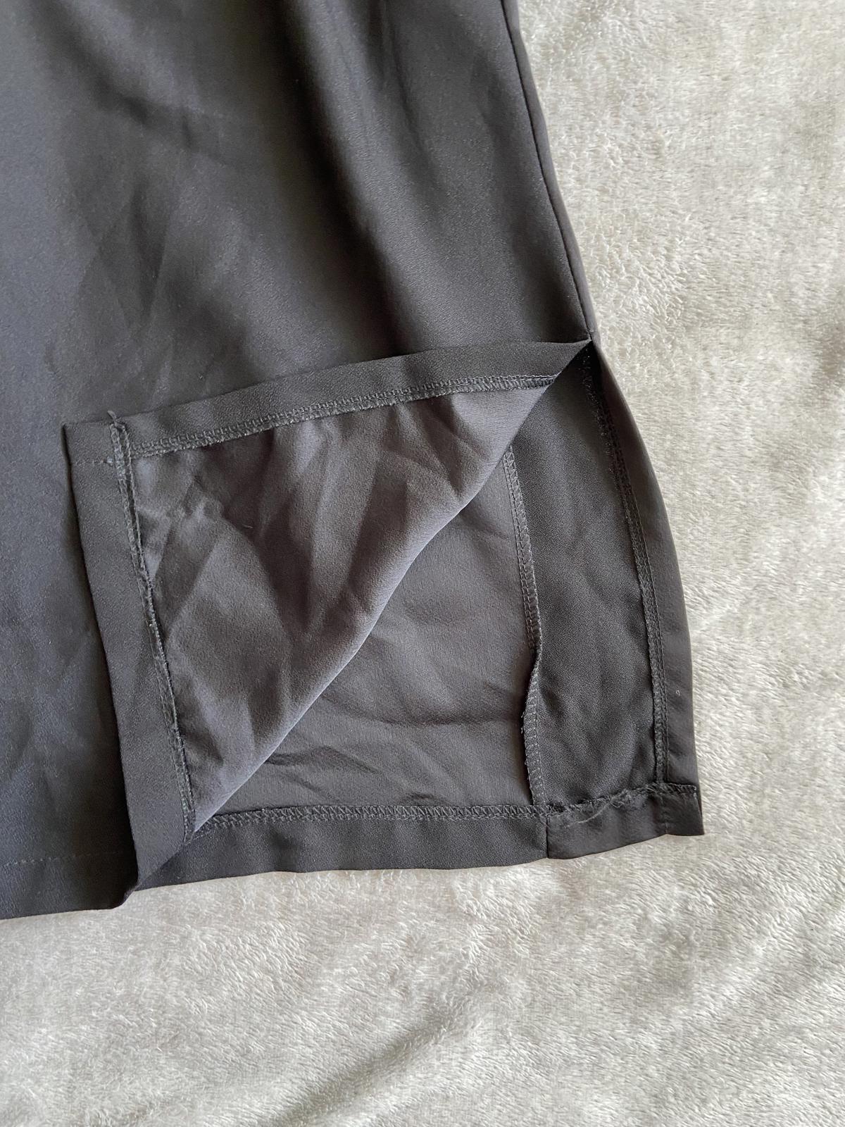 POIS Size S Black Elasticated Waist Trousers Side Split & Contrast Panel