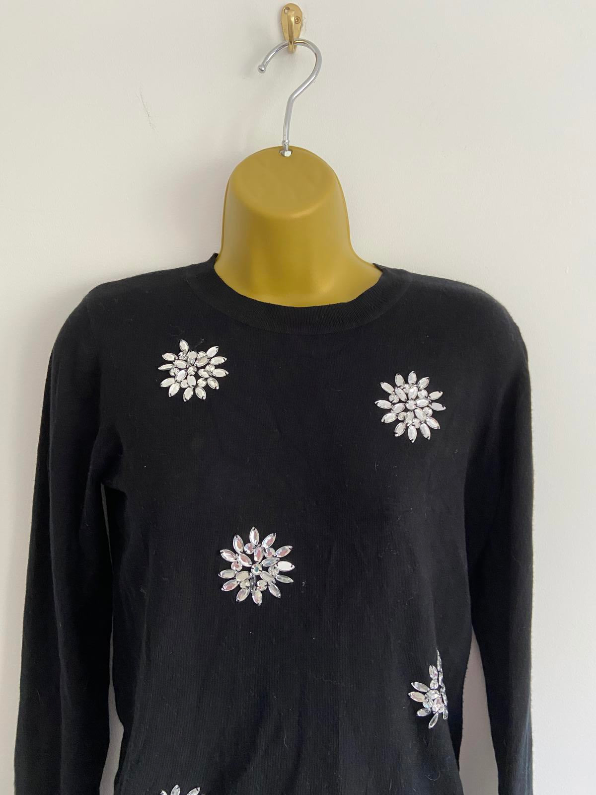 Dorothy Perkins UK 8 Black Embellished Sweater