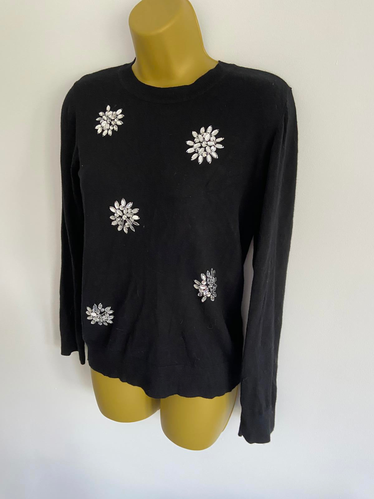 Dorothy Perkins UK 8 Black Embellished Sweater