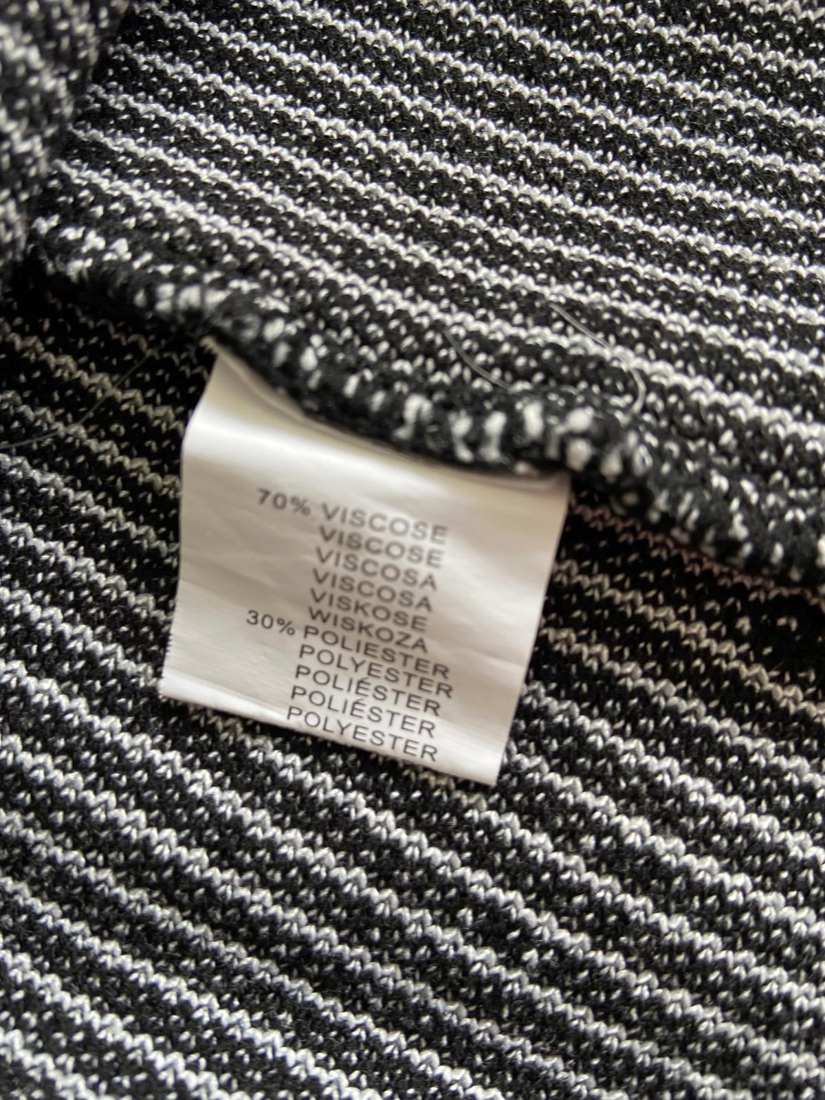 LUC-CE Size Small Black & White Striped Elasticated Mini Skirt with Pockets