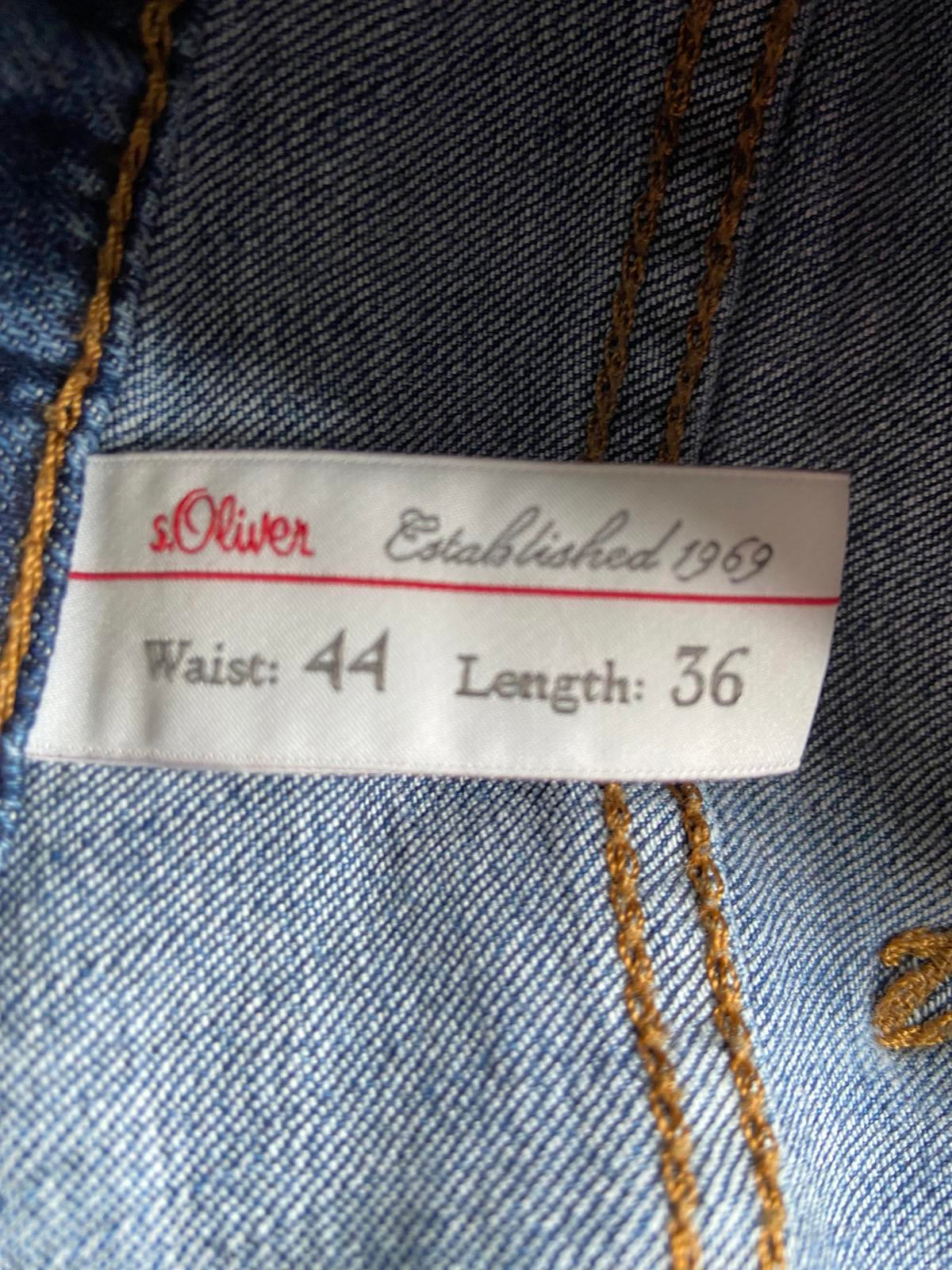 S.Oliver Men's Dark Blue Straight Leg Jeans Size 44 x 36