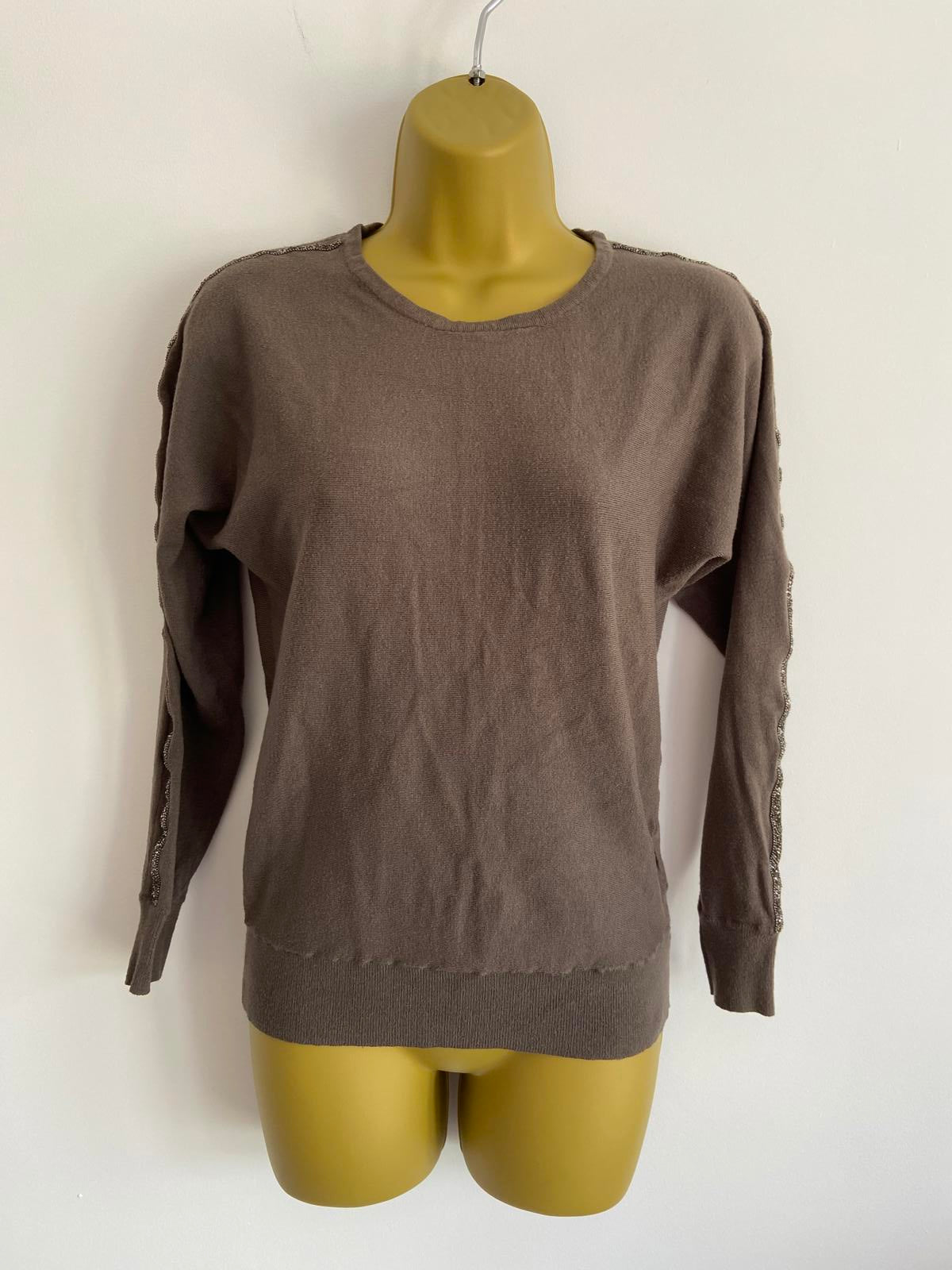 Primark XS Green Embellished Sweater
