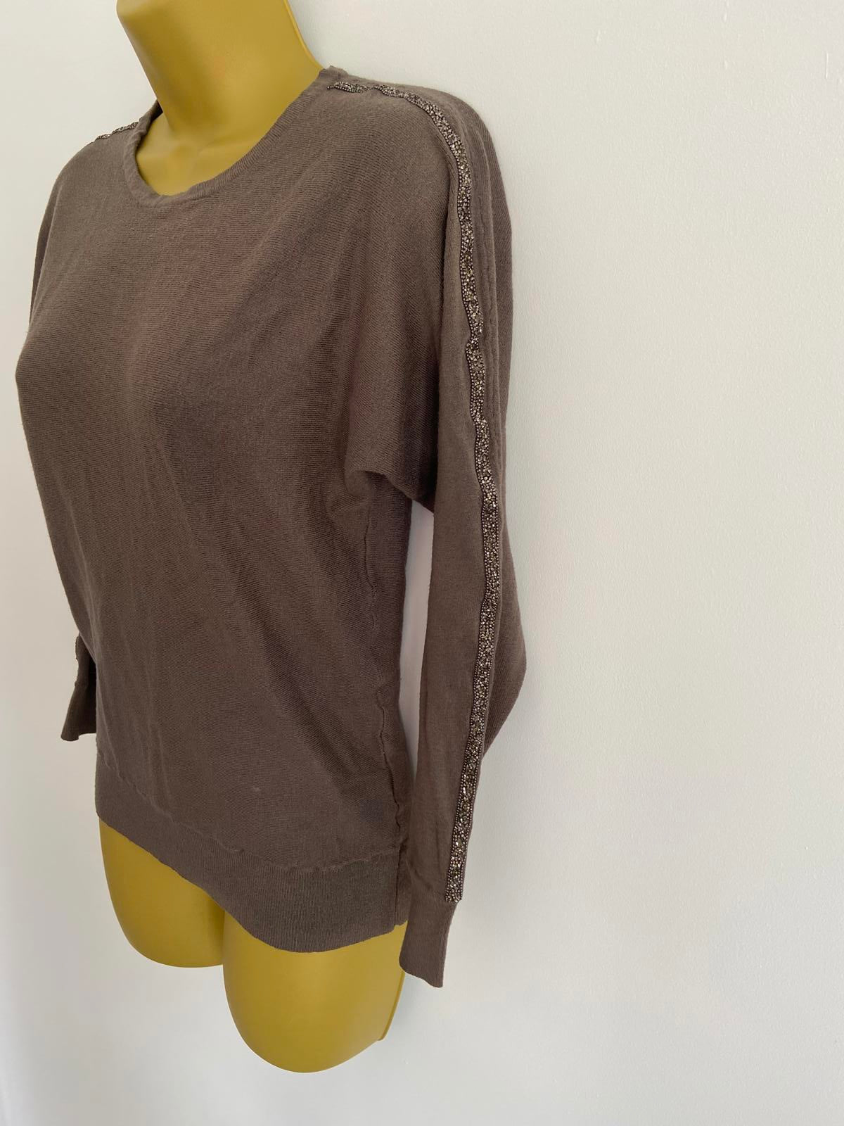 Primark XS Green Embellished Sweater