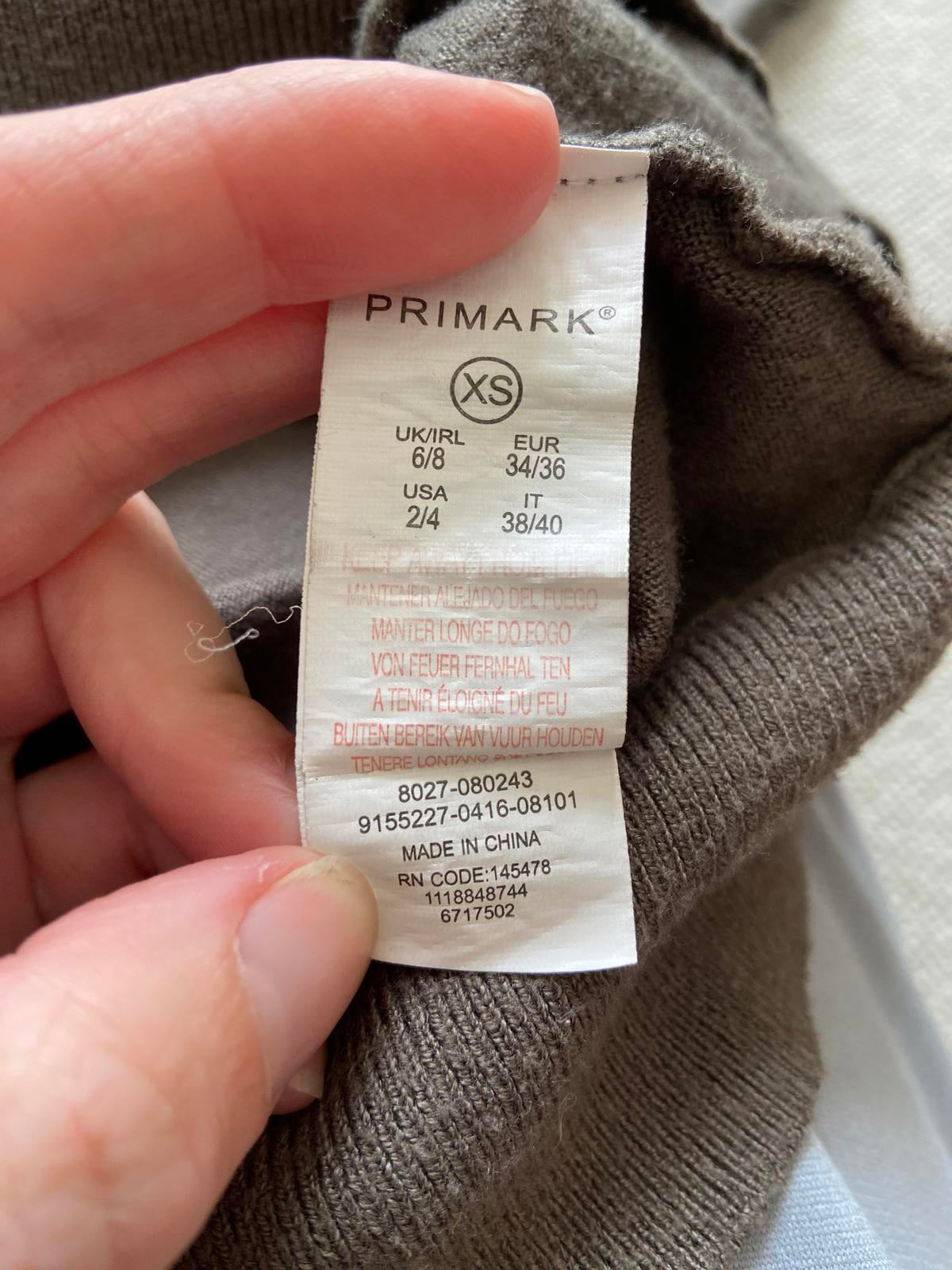 Primark XS Green Embellished Sweater