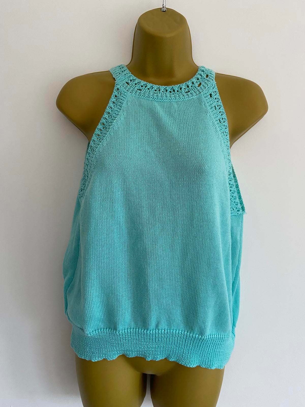 SHEIN Large Turquoise Knit Top