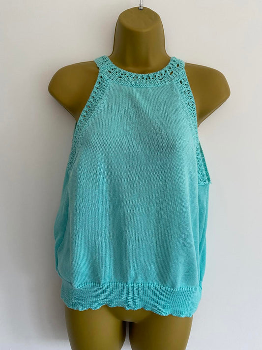 SHEIN Large Turquoise Knit Top