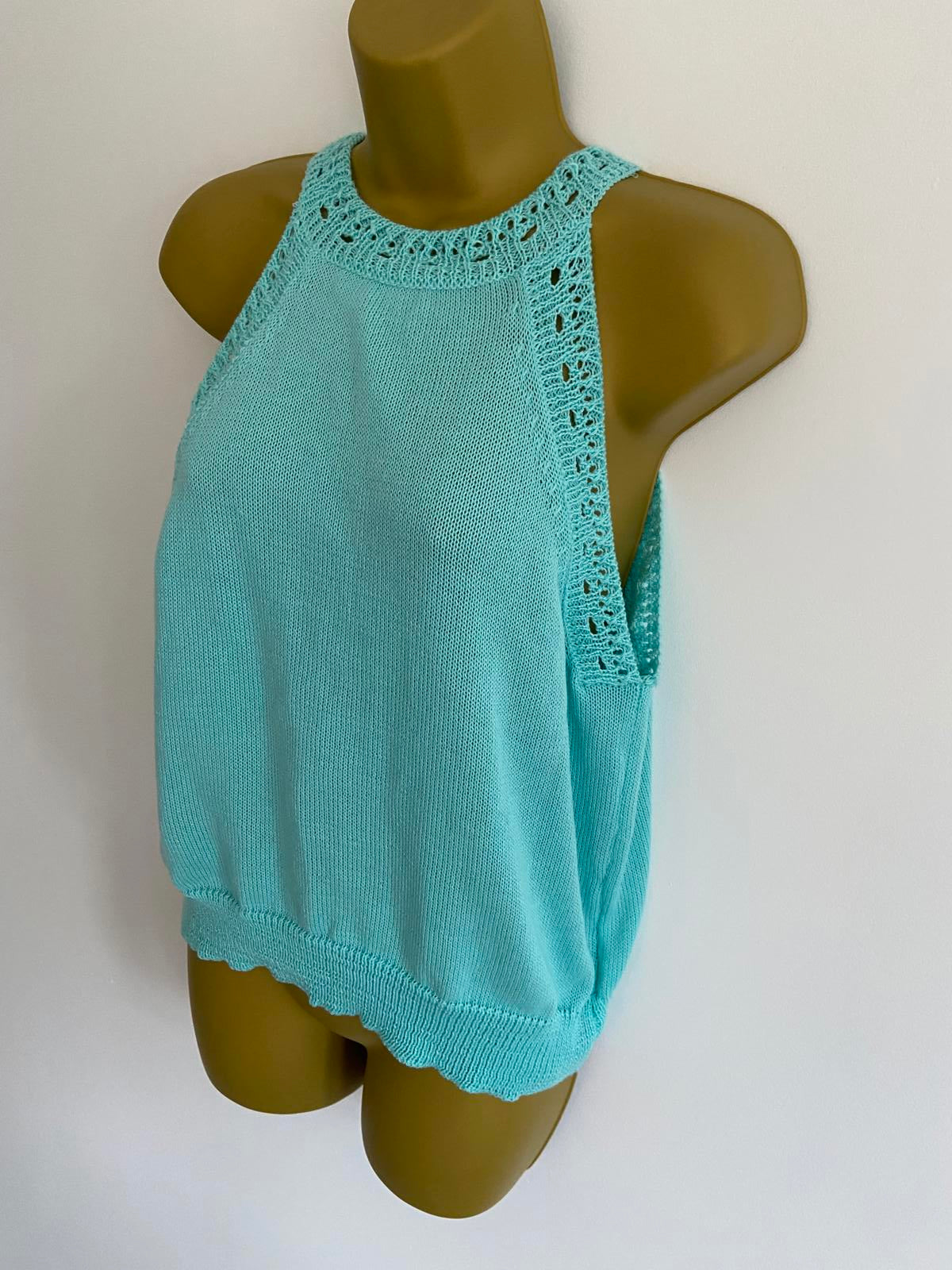 SHEIN Large Turquoise Knit Top