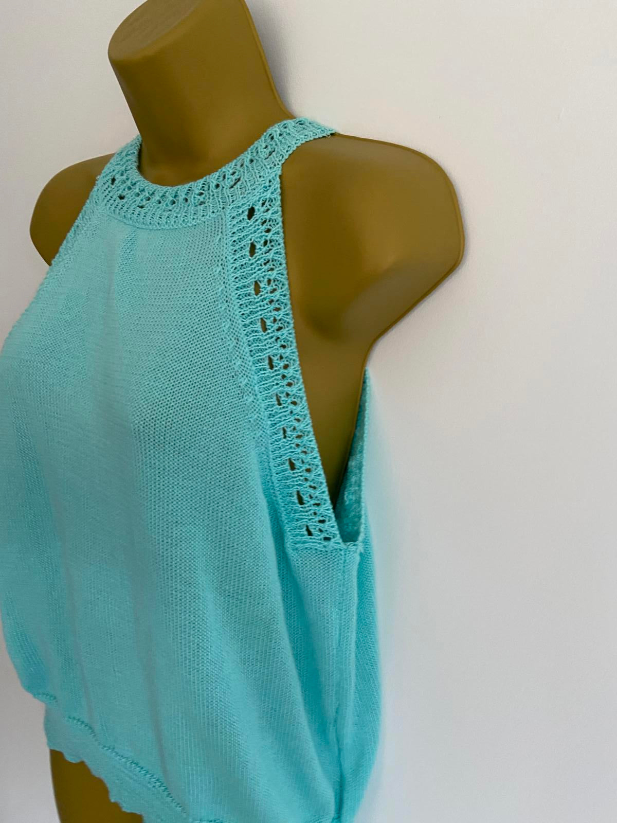 SHEIN Large Turquoise Knit Top
