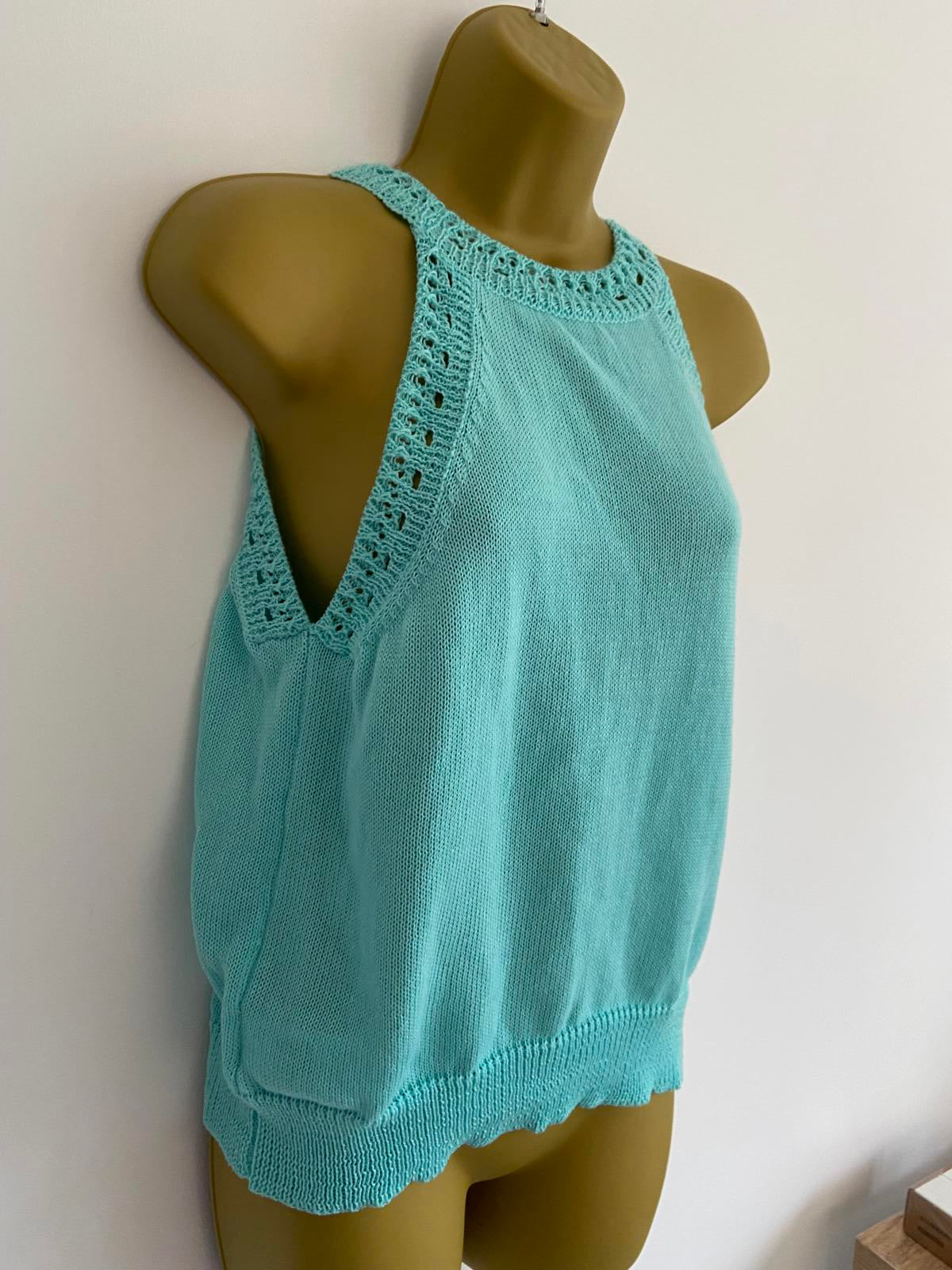 SHEIN Large Turquoise Knit Top