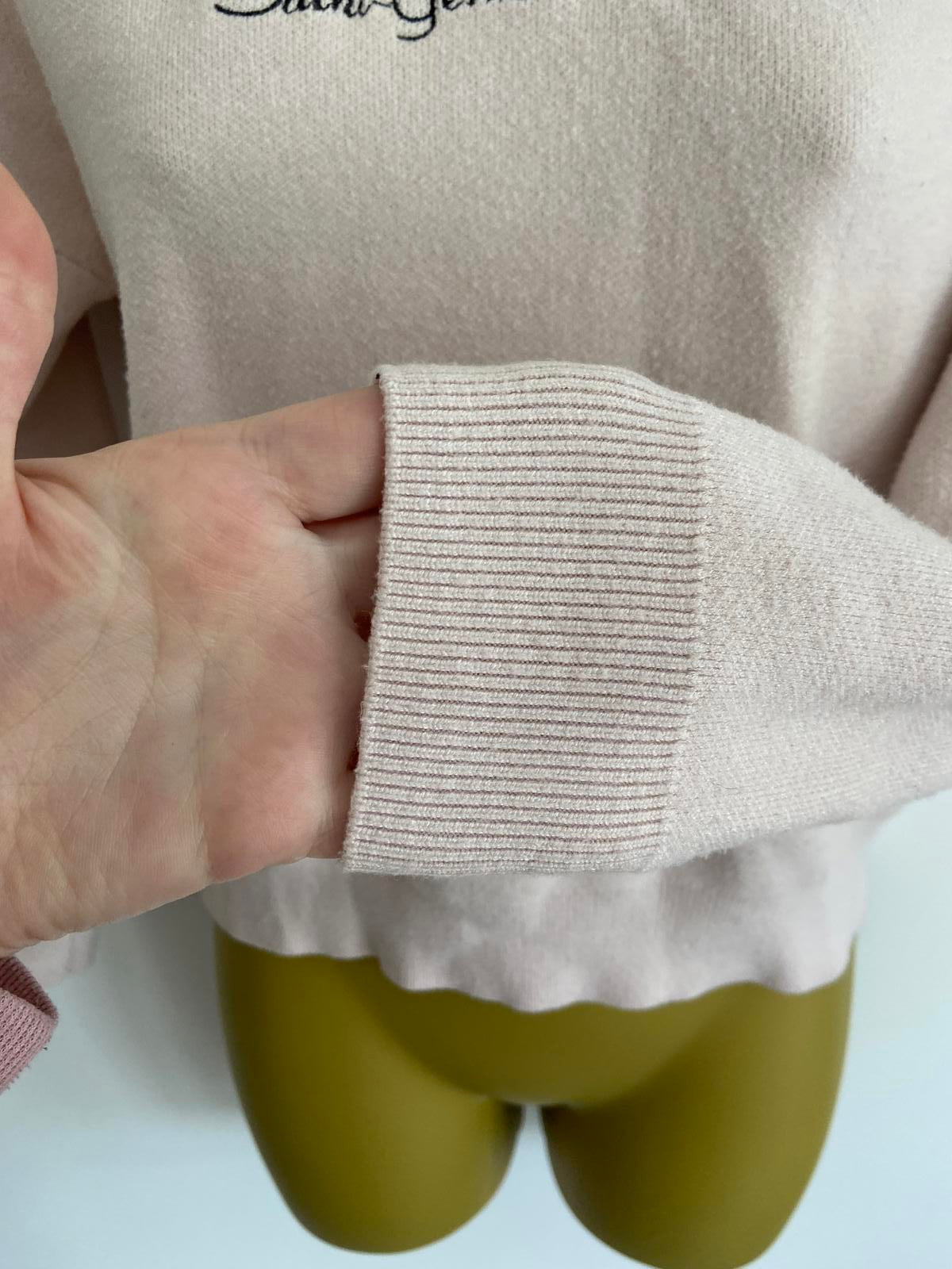 Primark XS Pink Jumper with Black Embroidery