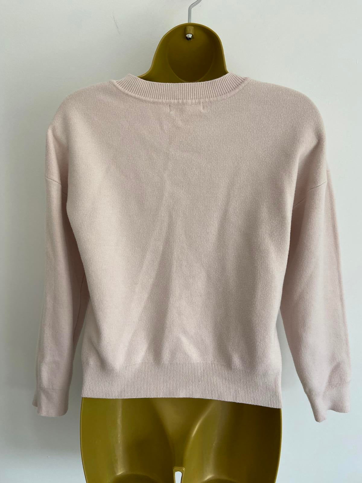Primark XS Pink Jumper with Black Embroidery