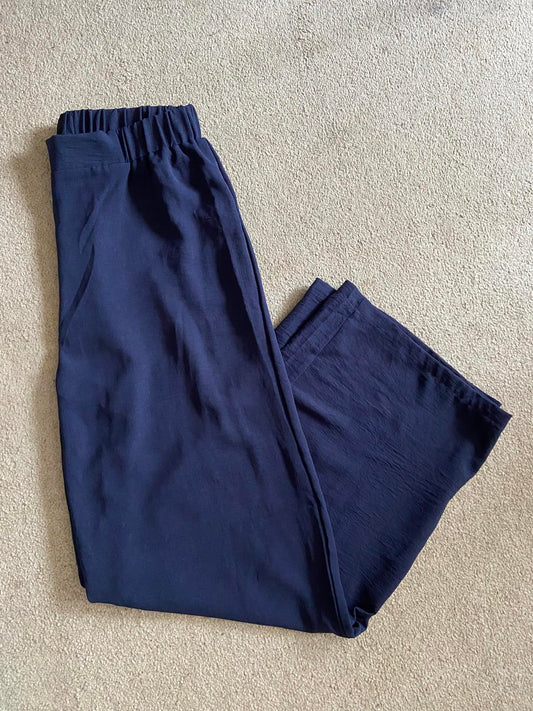 SHEIN Medium Navy Blue Lightweight Trousers