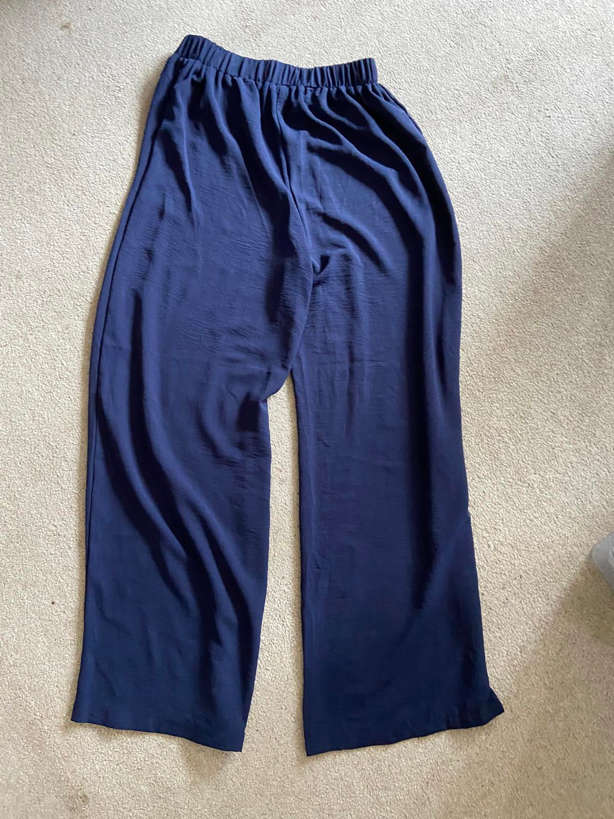 SHEIN Medium Navy Blue Lightweight Trousers